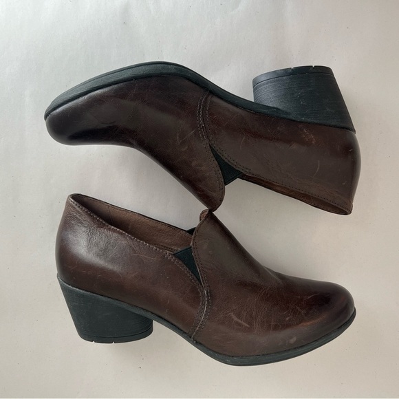 Dansko Robin Brown Leather Slip on Shoes EUR 37 Womens Size 6.5-7 Casual Bootie - Picture 7 of 9